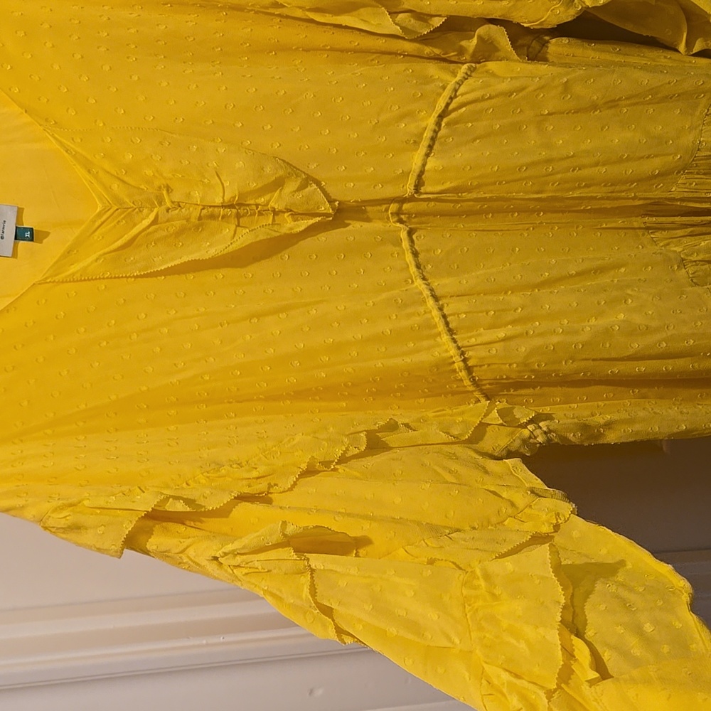 FARM Rio Sunflower Yellow Ruffle Mini Dress - Picture 5 of 6